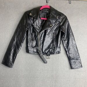 Lioness faux leather moto jacket size XS